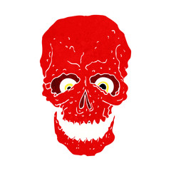 cartoon spooky skull