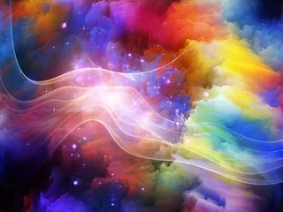 Deurstickers Synergies of Colors © agsandrew