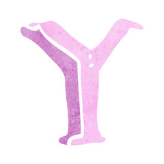 cartoon letter Y