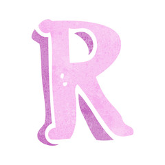 cartoon letter R