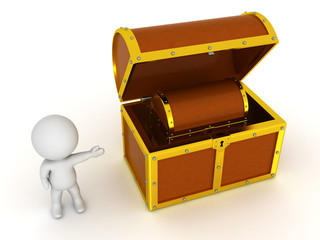 3D Character Showing a Small Chest Inside a Larger Chest