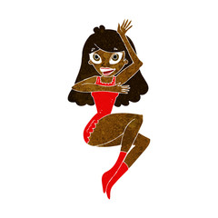 cartoon woman in lingerie