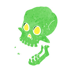 cartoon laughing skull