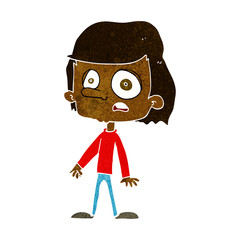cartoon worried boy