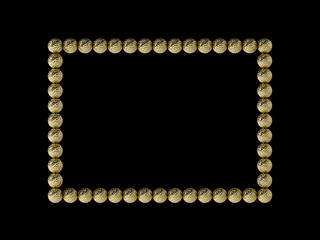 Golden golf ball border design