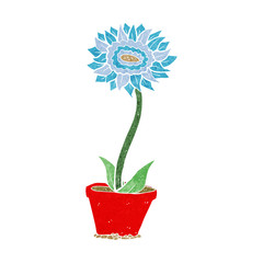 cartoon flower in pot