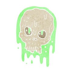 cartoon slimy skull