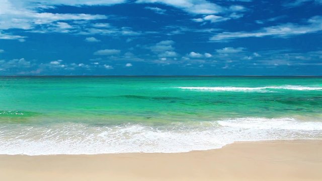 Ocean with waves at the Gold Coast beach Australia