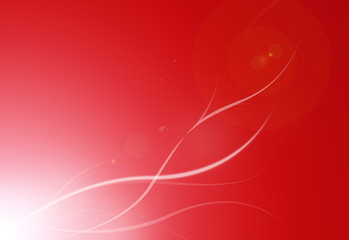 Fototapeta na wymiar Red wave and line glitter sparkle defocused rays lights bokeh abstract website background.