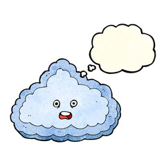 cartoon cloud with thought bubble
