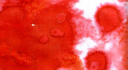 Abstract red watercolor background 