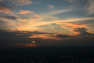 Fototapeta premium タイ・バンコクの夕焼け