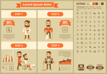 Medicine flat design Infographic Template