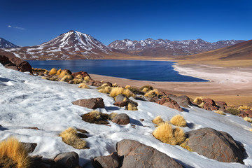 Miscanti lagoon, Atacama desert, Chile