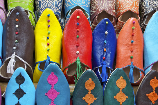 Marrakech - les babouches colorées