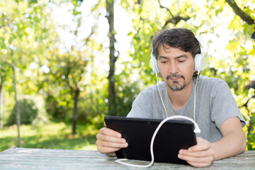 Man at the garden