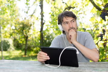 Man at the garden