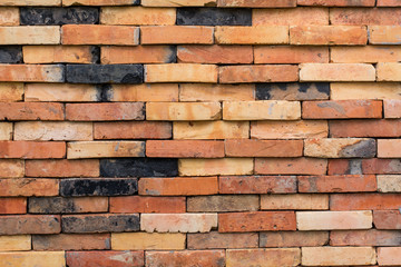 Fototapeta premium Red brick wall or old dark brown