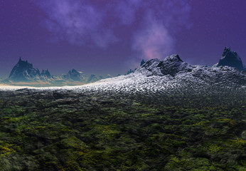 3d rendered fantasy alien planet