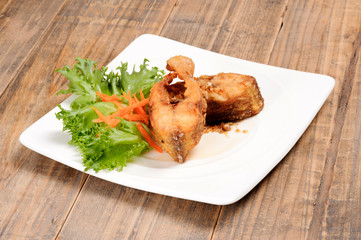 Thai food deep fry fish