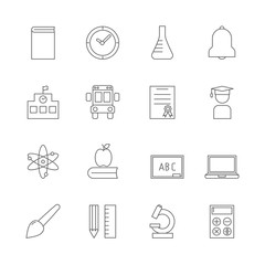 education icons set