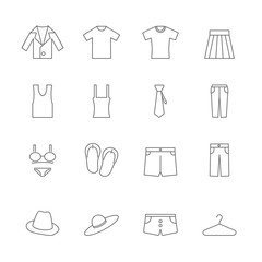 clothing icons set