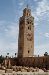 Fototapeta na wymiar Koutoubia - Marrakech - Maroc