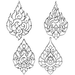 Line thai art design1
