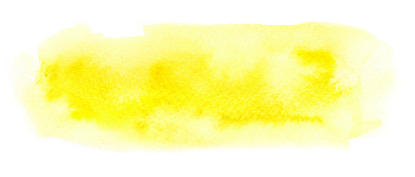 Bright yellow watercolor stain with watercolour paint splash © zzorik