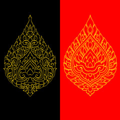 Obraz premium Line thai art pattern design