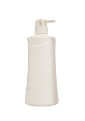 Plastic bottle of skin care product isolated, Clipping path