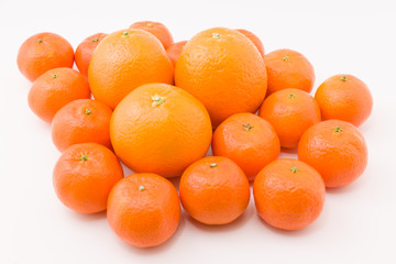 hill of fresh aromatic tangerine and orange