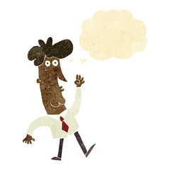 cartoon office man with thought bubble