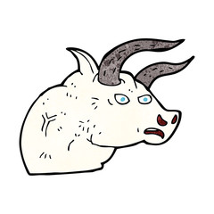 cartoon angry bull head