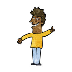 cartoon happy man