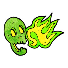 funny cartoon skull