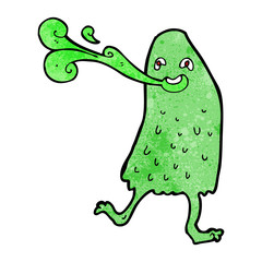 cartoon funny slime monster