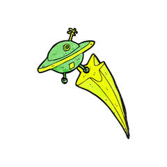 cartoon flying saucer