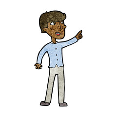 cartoon man pointing