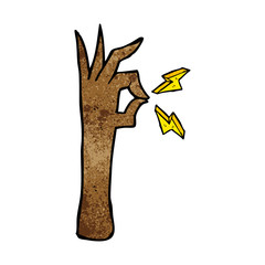 cartoon okay hand gesture