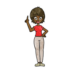 cartoon woman explaining her point
