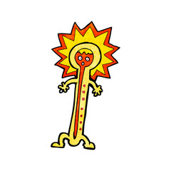 cartoon hot thermometer