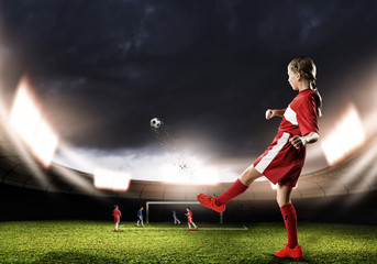 Naklejka premium Football female player