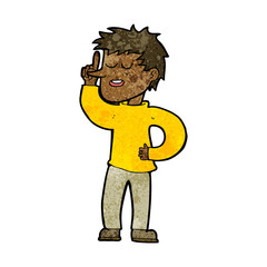 cartoon man with idea