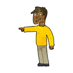 cartoon man pointing