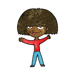 cartoon smug woman