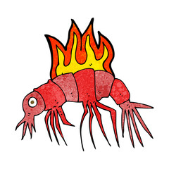 cartoon hot shrimp