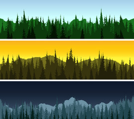 Obraz premium Forest panorama set