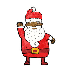 cartoon angry santa claus