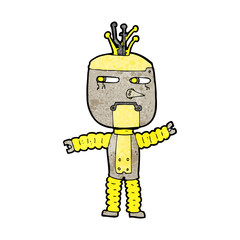 cartoon waving robot